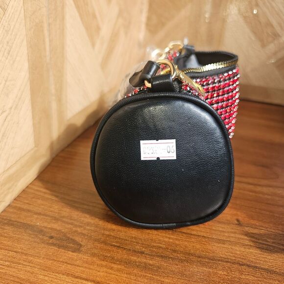 Brand New Glamorous Red Metallic Clutch with Textured Finish - Picture 5 of 5